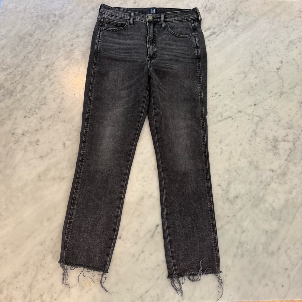 Gap Faded Black Cigarette Style Jeans Size 28
